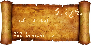 Izsó Ábel névjegykártya