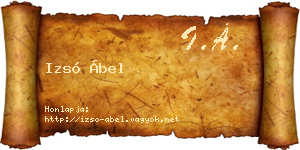 Izsó Ábel névjegykártya